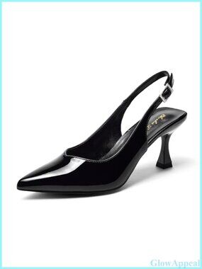 Slingback Kitten Heel Pumps Pointed Toe Dressy Bridal Party Shoes